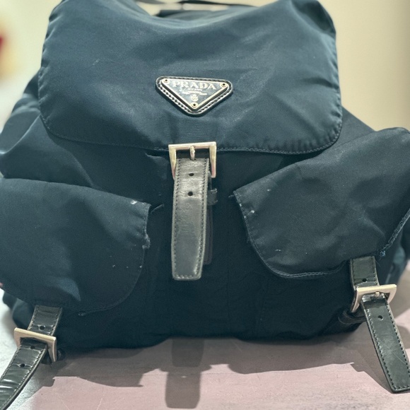 Navy Nylon Backpack - Picture 5 of 16